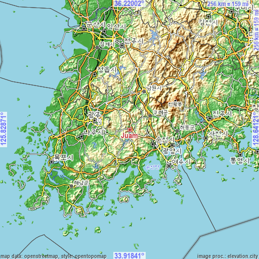 Topographic map of Juam