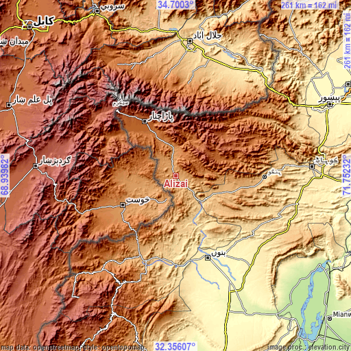 Topographic map of Alizai