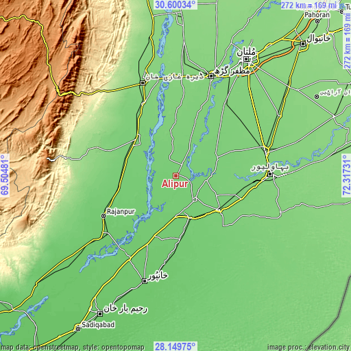 Topographic map of Alipur