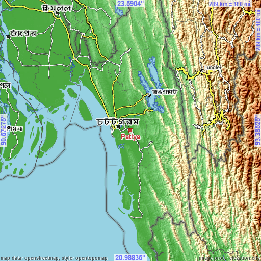 Topographic map of Patiya