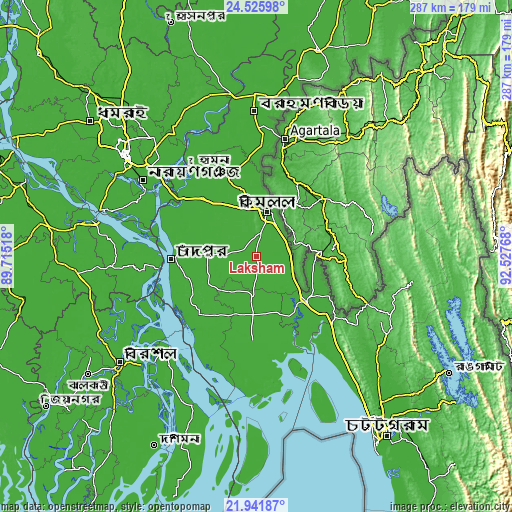 Topographic map of Lākshām