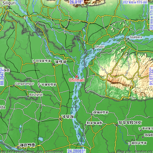 Topographic map of Chilmāri