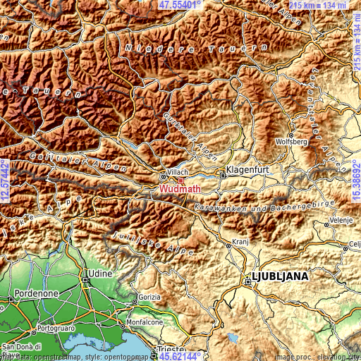 Topographic map of Wudmath