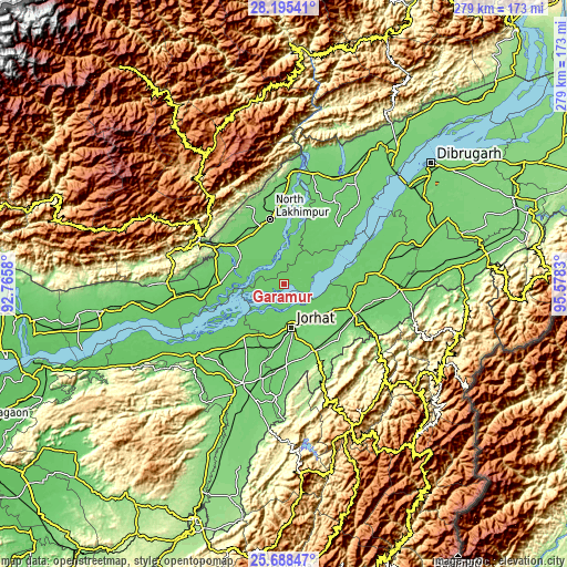 Topographic map of Garamur