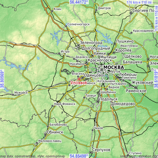 Topographic map of Vniissok