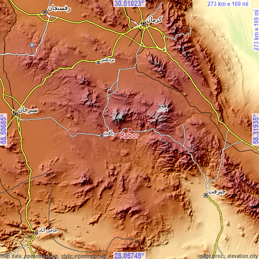 Topographic map of Rābor