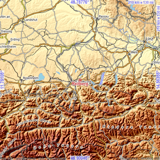 Topographic map of Reitberg