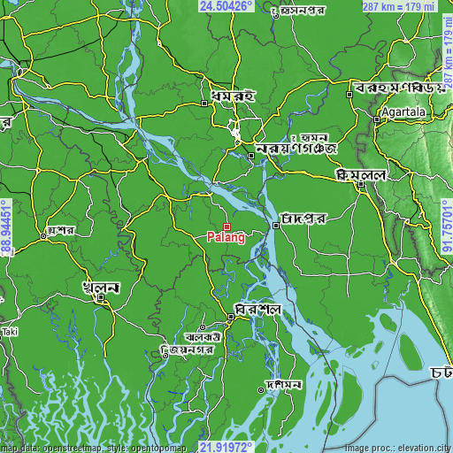 Topographic map of Pālang