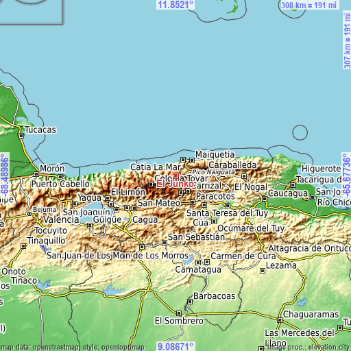 Topographic map of El Junko