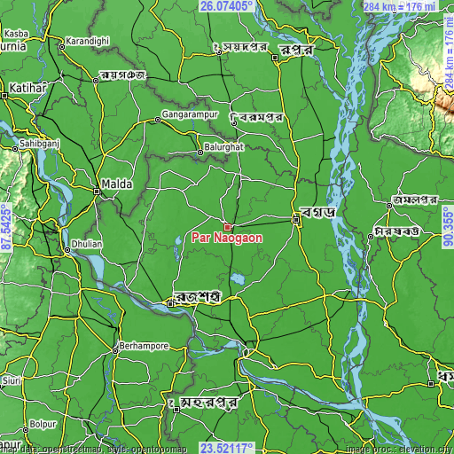 Topographic map of Pār Naogaon