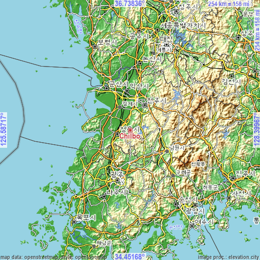 Topographic map of Chilbo
