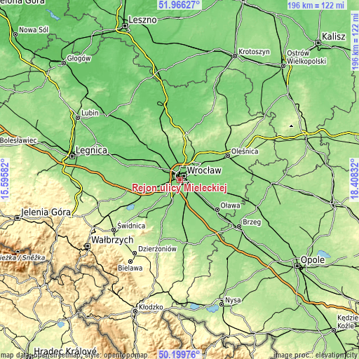 Topographic map of Rejon ulicy Mieleckiej