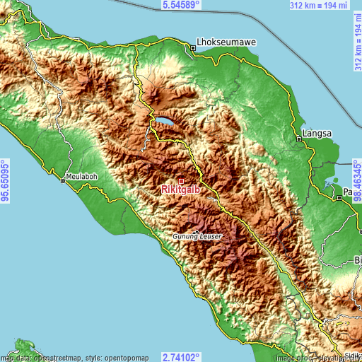 Topographic map of Rikitgaib