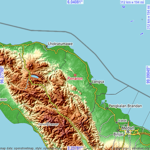 Topographic map of Penaron