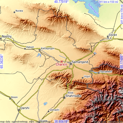 Topographic map of Charxin