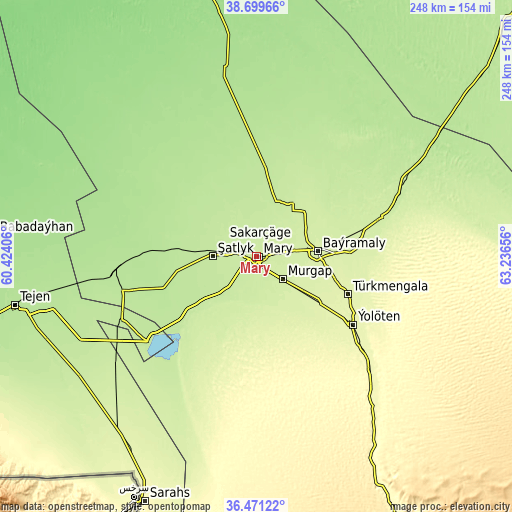 Topographic map of Mary