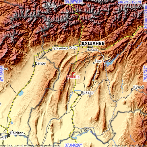 Topographic map of Obikiik