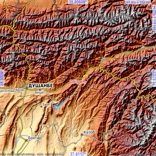 Topographic map of Obigarm