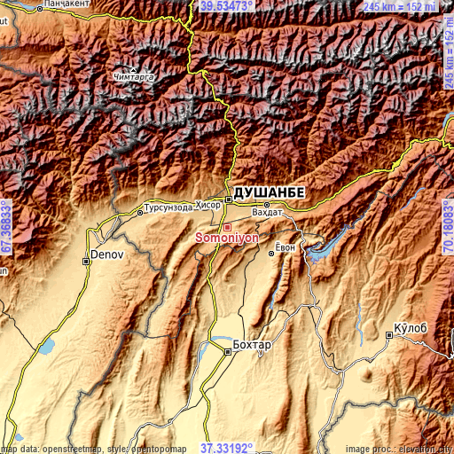 Topographic map of Somoniyon