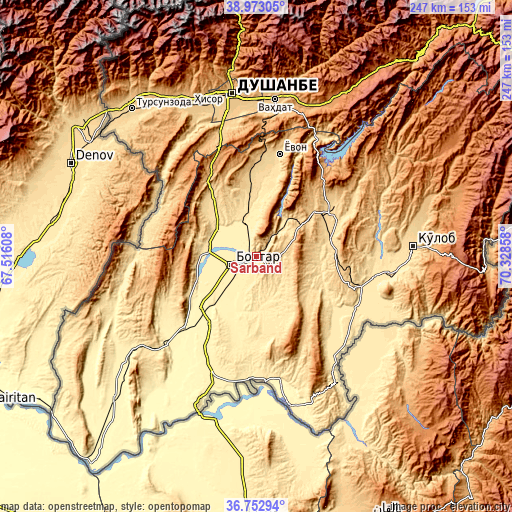 Topographic map of Sarband