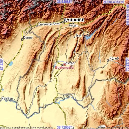 Topographic map of Bŭstonqal’a
