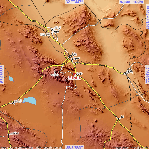 Topographic map of Mahrīz