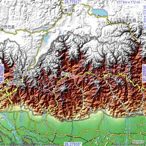 Topographic map of Pajo