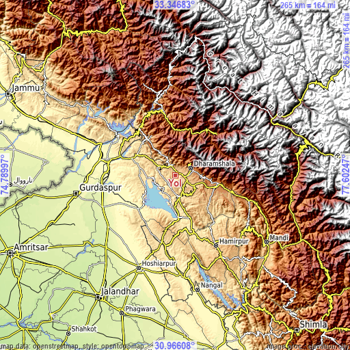 Topographic map of Yol