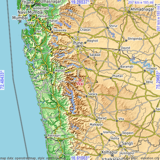 Topographic map of Wai