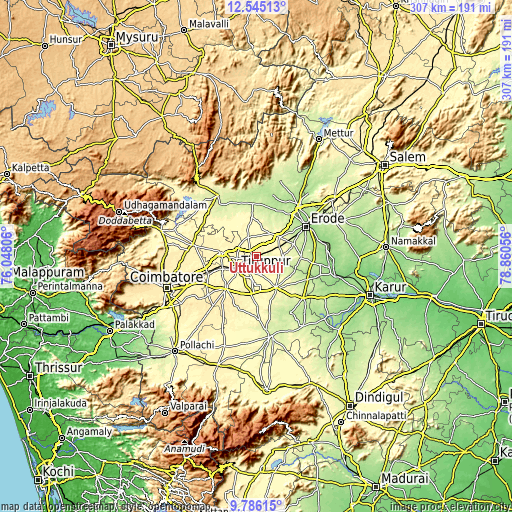 Topographic map of Ūttukkuli