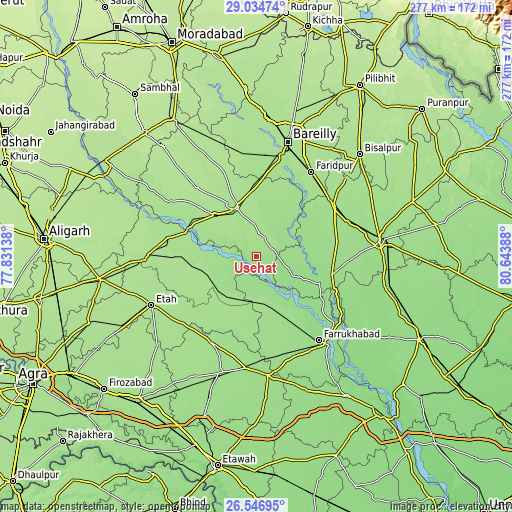 Topographic map of Usehat