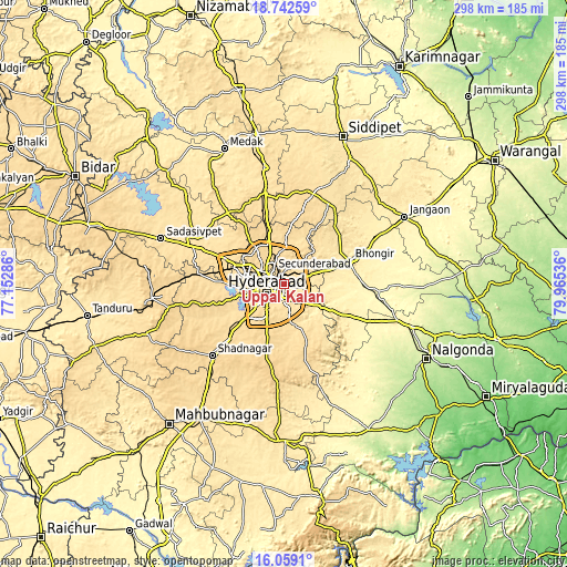 Topographic map of Uppal Kalan