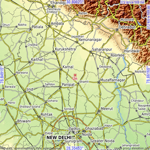 Topographic map of Ūn