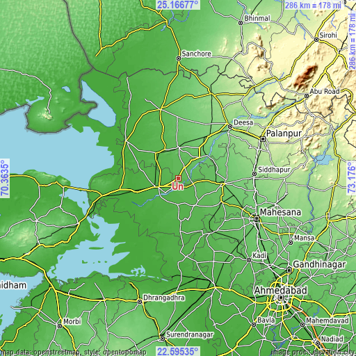 Topographic map of Un