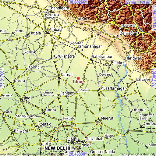 Topographic map of Titron