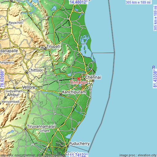 Topographic map of Tinnanūr