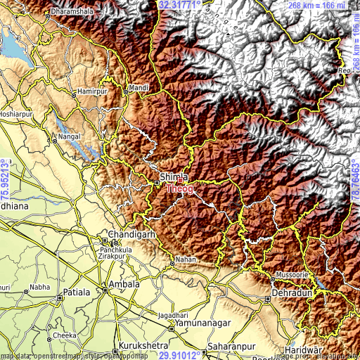 Topographic map of Theog