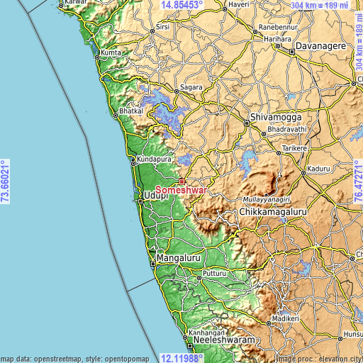 Topographic map of Someshwar