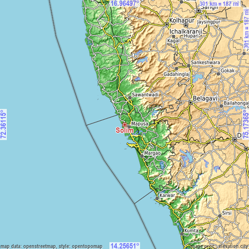 Topographic map of Solim