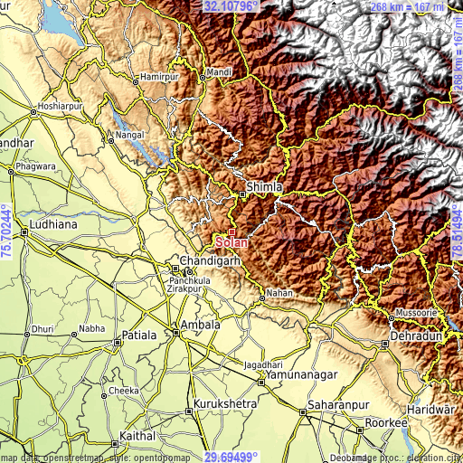 Topographic map of Solan