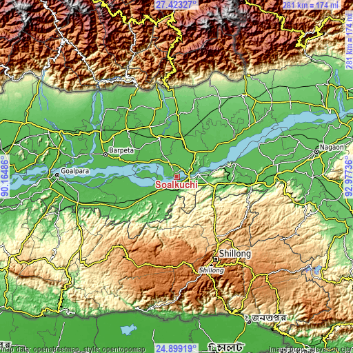 Topographic map of Soalkuchi