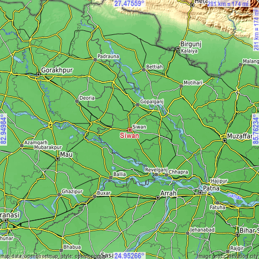 Topographic map of Siwān