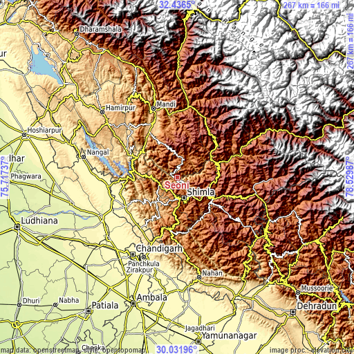 Topographic map of Seoni