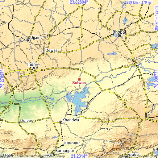 Topographic map of Satwās