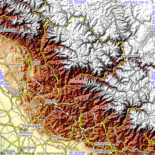 Topographic map of Sarāhan