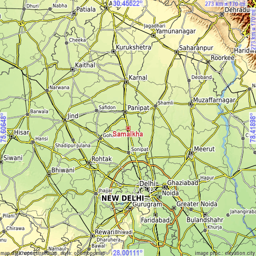 Topographic map of Samālkha