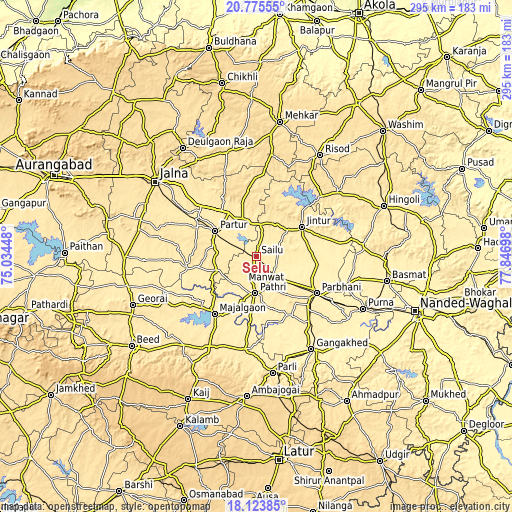 Topographic map of Selu