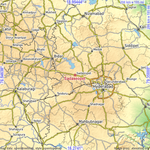 Topographic map of Sadāseopet