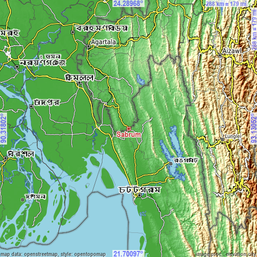 Topographic map of Sabrūm