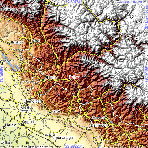 Topographic map of Rohru